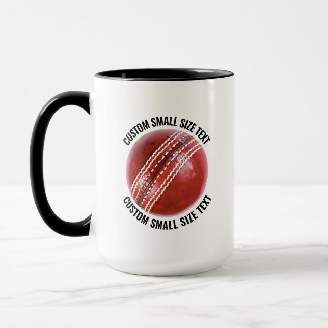 Small Text BLACK Combo 15oz Custom Cricket Mug (Left)