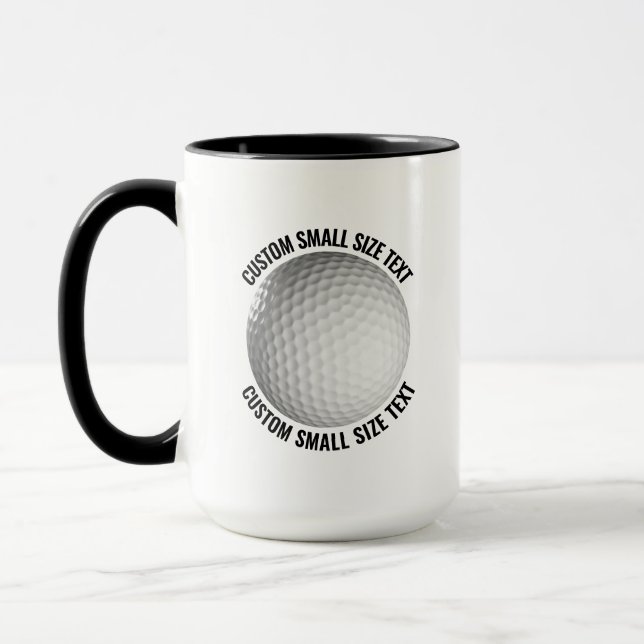 Small Text BLACK Combo 15oz Custom Golf Mug (Left)