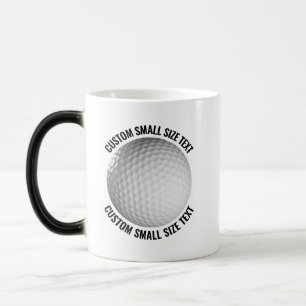 Small Text & Golf Ball 11oz Custom Heat Changing Color Morph Mug