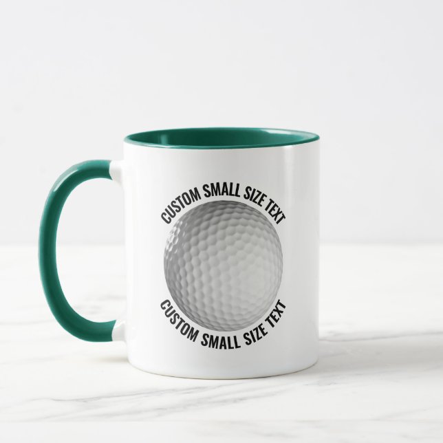 Small Text HUNTER GREEN Combo 11oz Custom Golf Mug (Left)