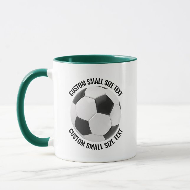 Small Text HUNTER GREEN Combo 11oz Custom Soccer Mug (Left)
