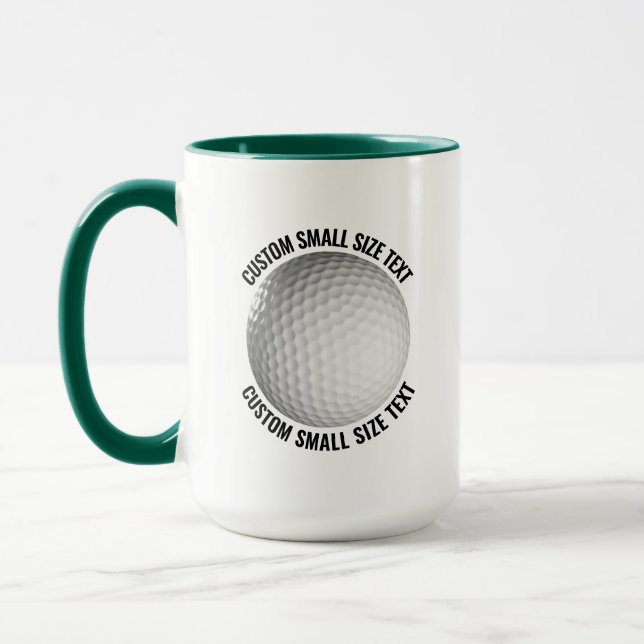 Small Text HUNTER GREEN Combo 15oz Custom Golf Mug (Left)