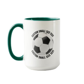 Small Text HUNTER GREEN Combo 15oz Custom Soccer Mug