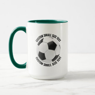 Small Text HUNTER GREEN Combo 15oz Custom Soccer Mug