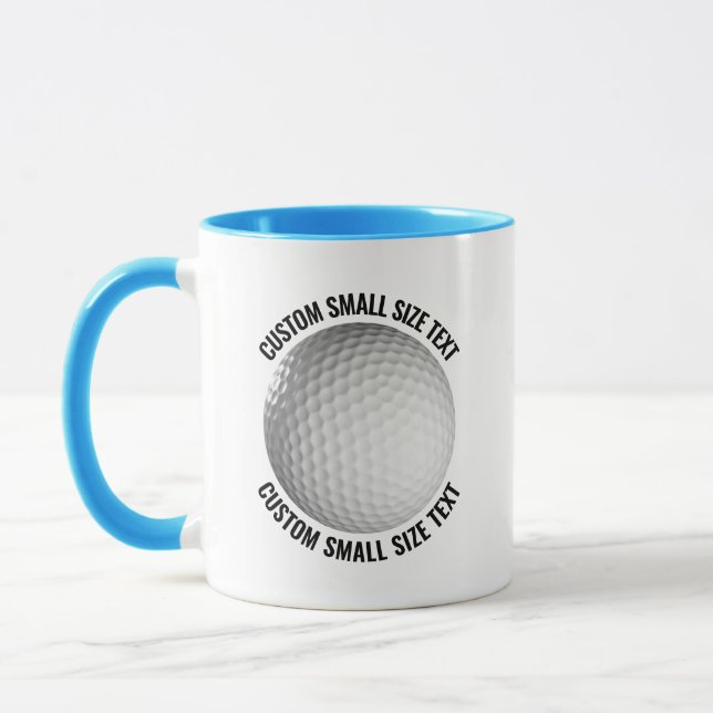 Small Text LIGHT BLUE Combo 11oz Custom Golf Mug (Left)