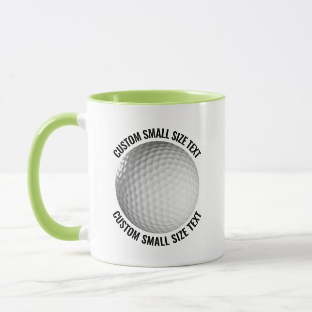 Small Text LIME GREEN Combo 11oz Custom Golf Mug (Left)