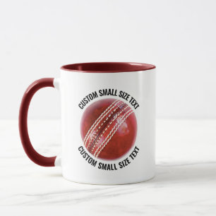 Small Text MAROON Combo 11oz Custom Cricket Mug
