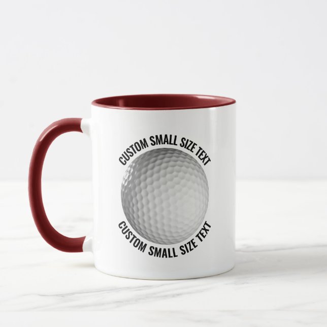 Small Text MAROON Combo 11oz Custom Golf Mug (Left)