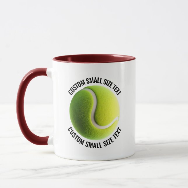 Small Text MAROON Combo 11oz Custom Tennis Mug (Left)