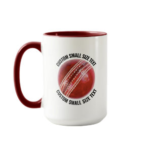 Small Text MAROON Combo 15oz Custom Cricket Mug