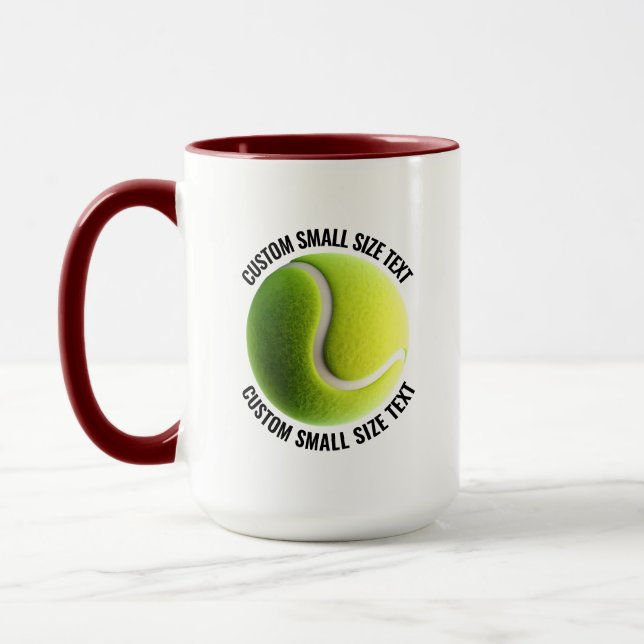 Small Text MAROON Combo 15oz Custom Tennis Mug (Left)