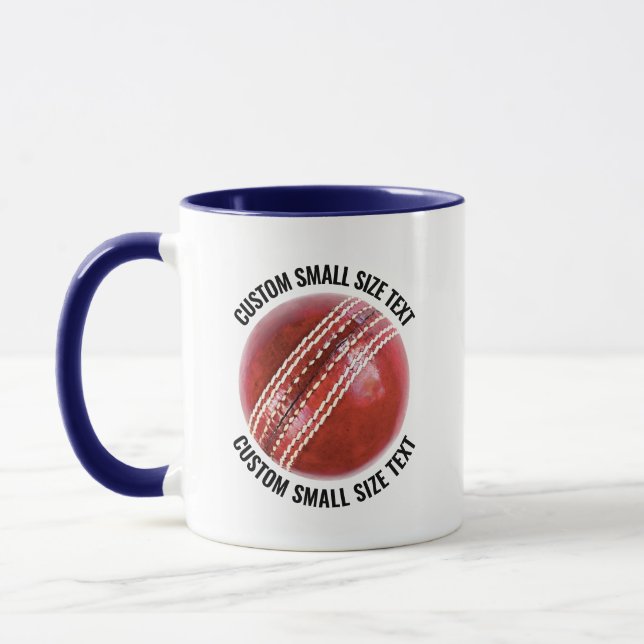 Small Text NAVY BLUE Combo 11oz Custom Cricket Mug (Left)