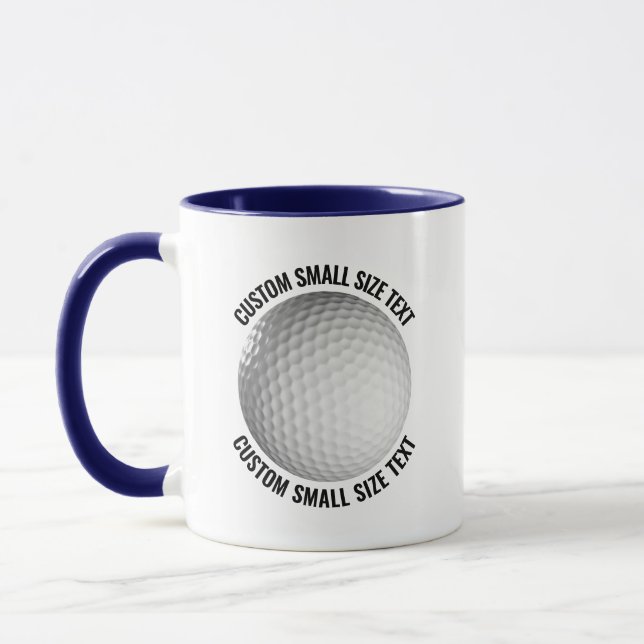 Small Text NAVY BLUE Combo 11oz Custom Golf Mug (Left)