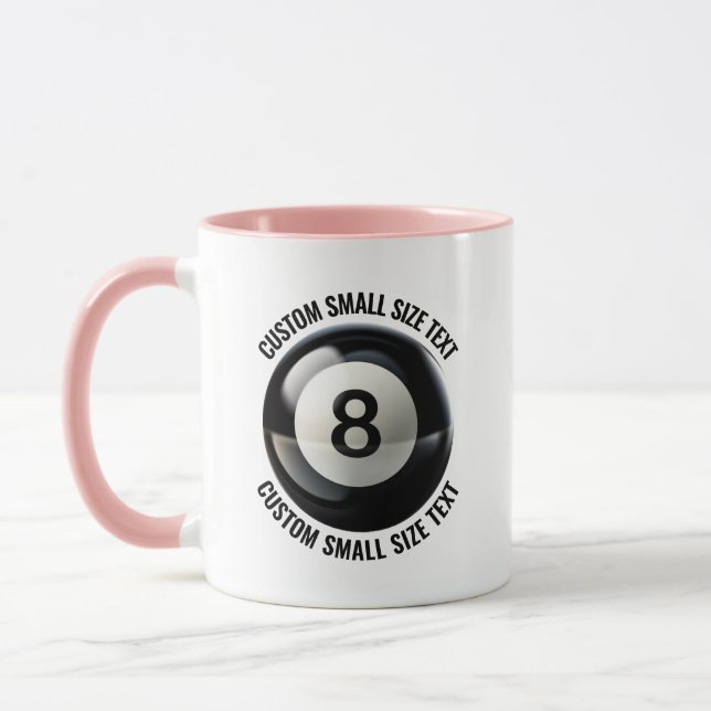 Small Text PINK Combo 11oz Custom 8 Ball Mug (Left)