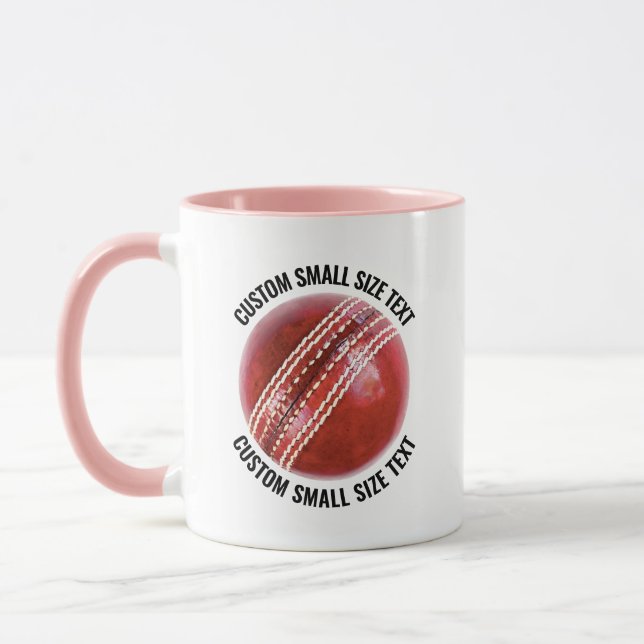 Small Text PINK Combo 11oz Custom Cricket Mug (Left)