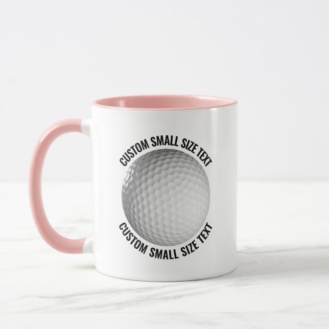 Small Text PINK Combo 11oz Custom Golf Mug (Left)