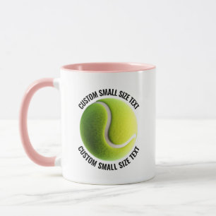 Small Text PINK Combo 11oz Custom Tennis Mug