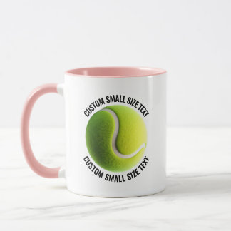 Small Text PINK Combo 11oz Custom Tennis Mug