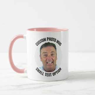 Small Text PINK Combo Personalized Photo Mug