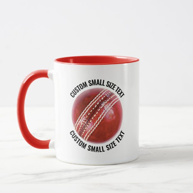 Small Text RED Combo 11oz Custom Cricket Mug (Left)