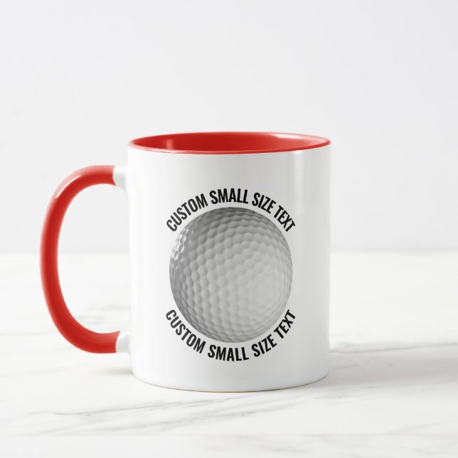 Small Text RED Combo 11oz Custom Golf Mug (Left)