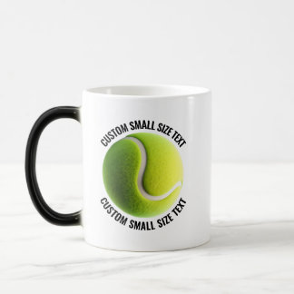 Small Text & Tennis Ball 11oz Custom Heat Changing Color Morph Mug