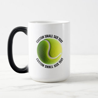 Small Text & Tennis Ball 15oz Custom Heat Changing Color Morph Mug
