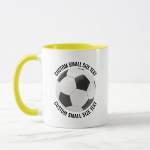 Small Text YELLOW Combo 11oz Custom Soccer Mug