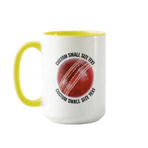 Small Text YELLOW Combo 15oz Custom Cricket Mug