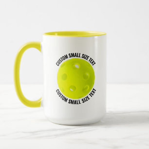 Small Text YELLOW Combo 15oz Custom Pickleball Mug