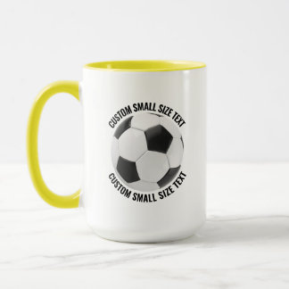 Small Text YELLOW Combo 15oz Custom Soccer Mug