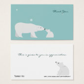 Small Thank You Card: Polar Bear (Front & Back)