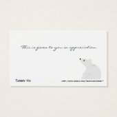 Small Thank You Card: Polar Bear (Back)