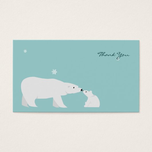 Small Thank You Card: Polar Bear (Front)