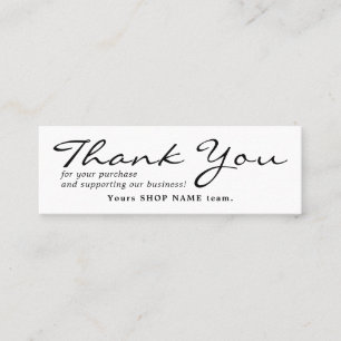 Small Thank you for order Mini Business Card
