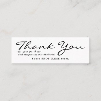 Small Thank You For Order  Mini Business Card by TwoFatCats at Zazzle