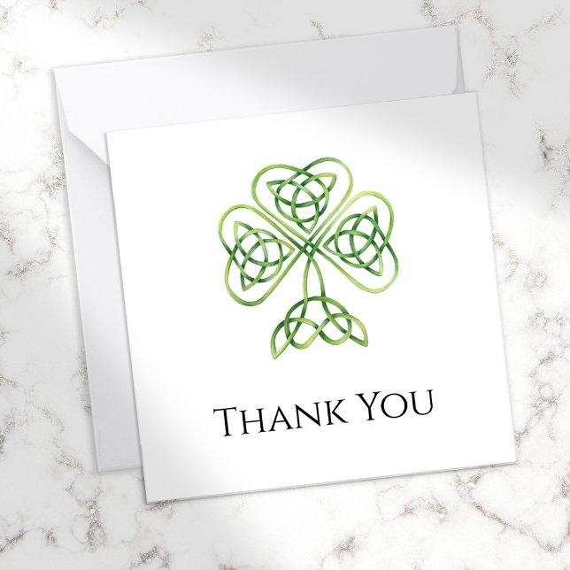Small Thank You Irish Celtic Knot Funeral Note Card (Creator Uploaded)