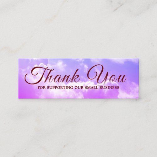 Small Thank you vivid sky  Mini Business Card