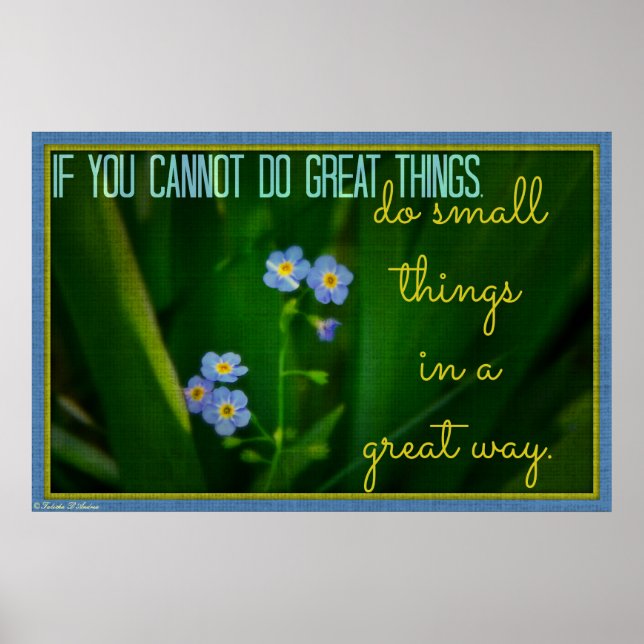 Small things in a great way - poster (Front)