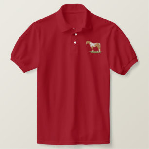 Small Tobiano Paint Embroidered Polo Shirt