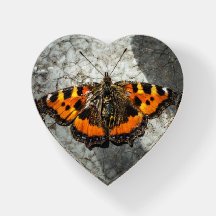 Small Tortoiseshell Butterfly Heart