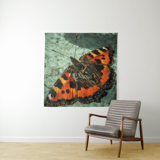 Small Tortoiseshell Butterfly  Tapestry (In Situ)