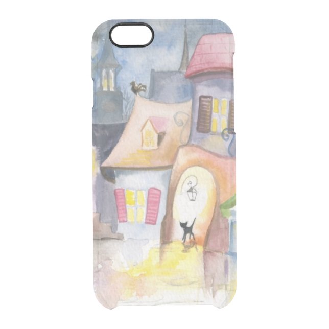 Small town at night uncommon iPhone case (Back)