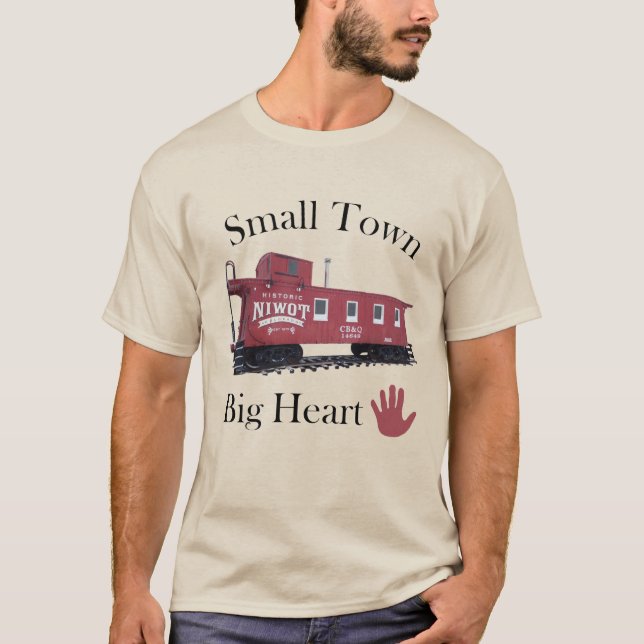 Small Town Big Heart-Men's T-Shirt (Front)