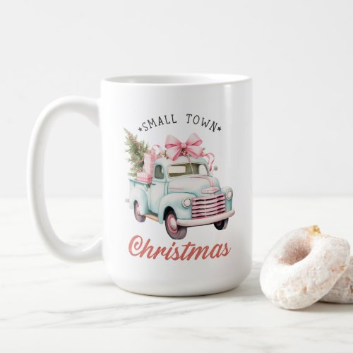 Small Town Christmas Vintage Truck Coffee Mug