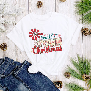Small Town Christmas Windmill Christmas Women's T-Shirt