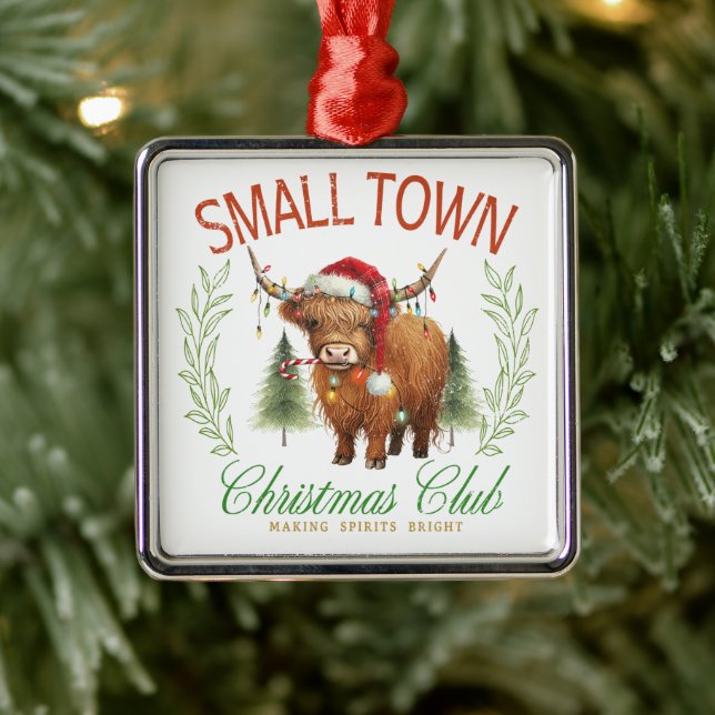 Small Town Country Club Metal Ornament (Tree)