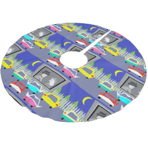 Small Town Drive-In Movie Christmas Tree Skirt