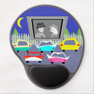 Small Town Drive-In Movie Gel Mousepad