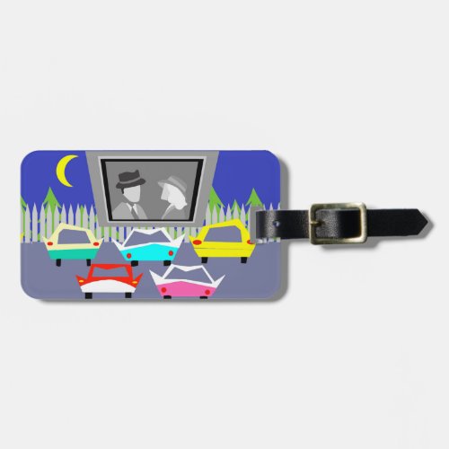 Small Town Drive_In Movie Luggage Tag
